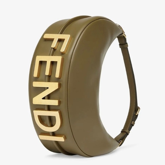 Fendi Handbags - FENDI Fendigraphy logo embellished leather hobo shoulder bag